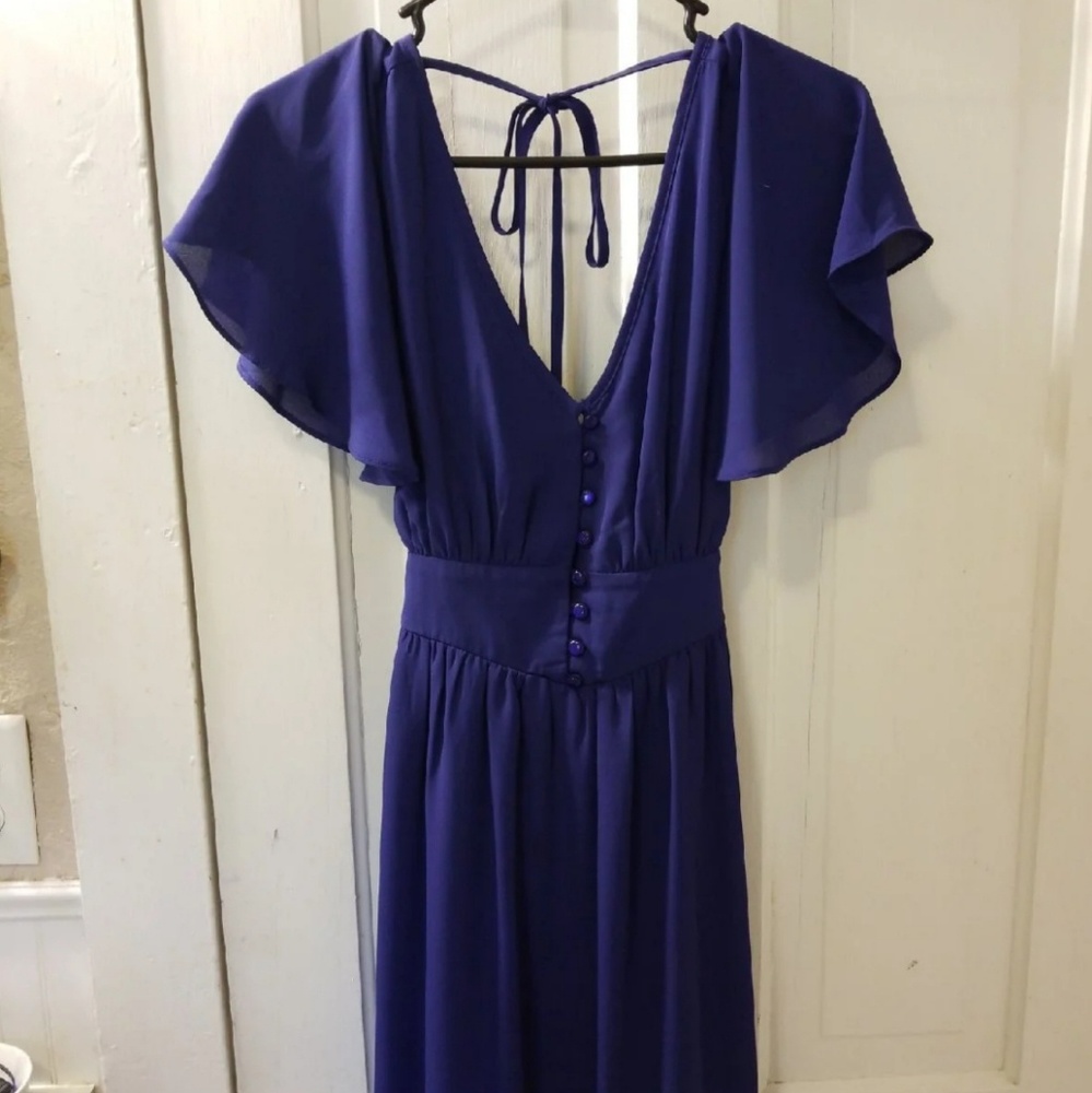 Flowy Feminine Royal Blue Dress